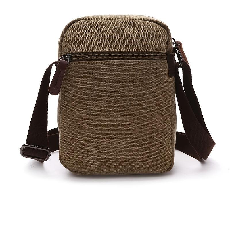 Men's Classic Solid Canvas Shoulder Bag