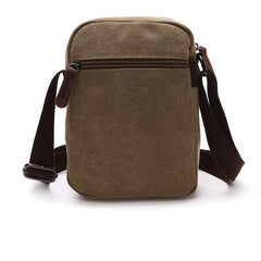 Men's Classic Solid Canvas Shoulder Bag