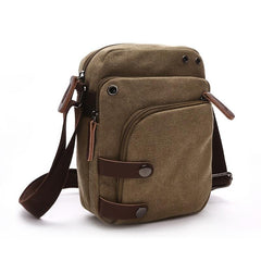 Men's Classic Solid Canvas Shoulder Bag