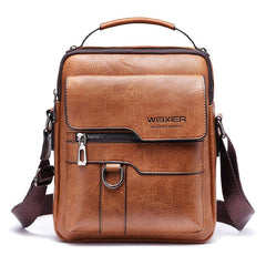 Vintage Leather Vertical Shoulder Bag
