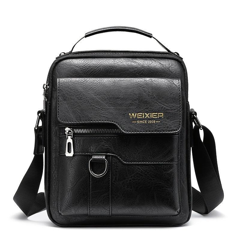 Vintage Leather Vertical Shoulder Bag