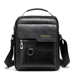 Vintage Leather Vertical Shoulder Bag