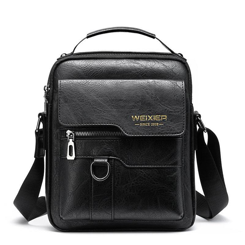 Vintage Leather Vertical Shoulder Bag