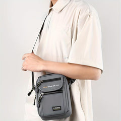 Men's Casual Vertical Shoulder Bag Nylon Cloth Crossbody Bag
