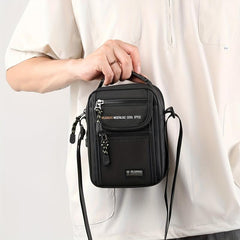 Men's Casual Vertical Shoulder Bag Nylon Cloth Crossbody Bag