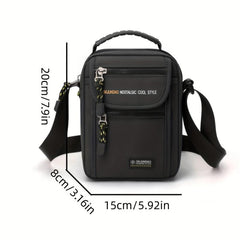 Men's Casual Vertical Shoulder Bag Nylon Cloth Crossbody Bag