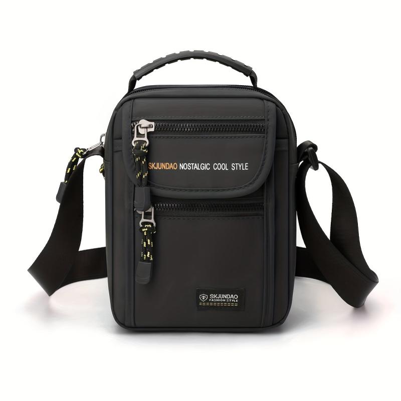 Men's Casual Vertical Shoulder Bag Nylon Cloth Crossbody Bag