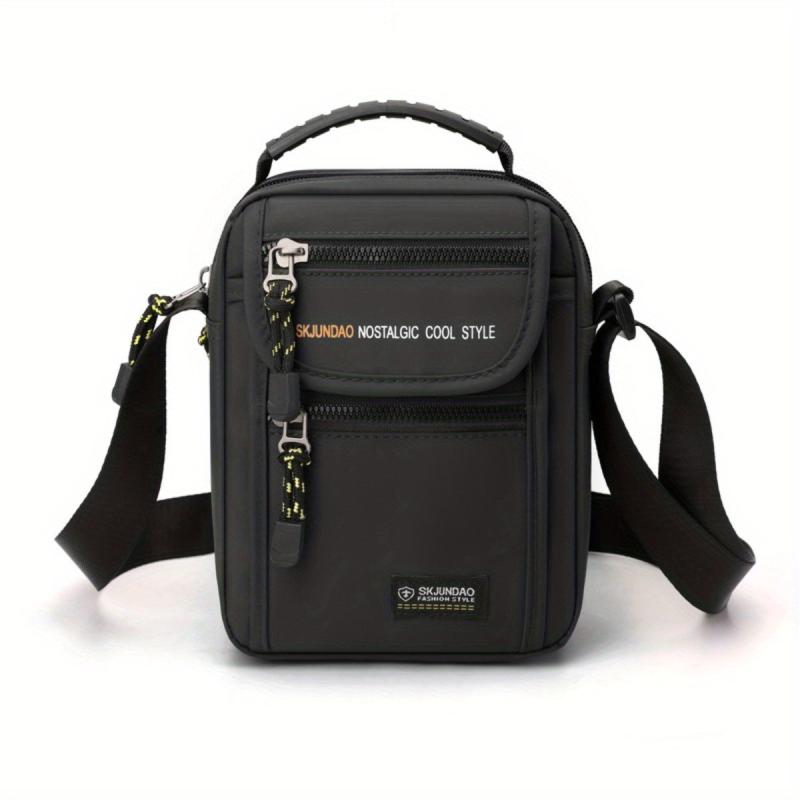 Men's Casual Vertical Shoulder Bag Nylon Cloth Crossbody Bag