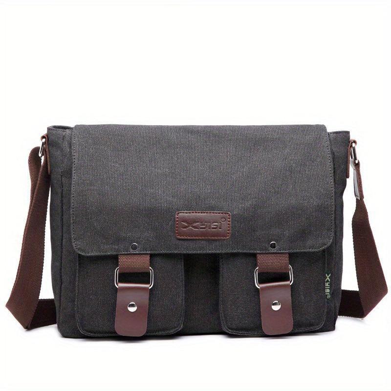Men's Canvas Shoulder Casual Messenger Bag Gift For Father