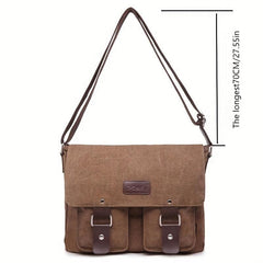 Men's Canvas Shoulder Casual Messenger Bag Gift For Father