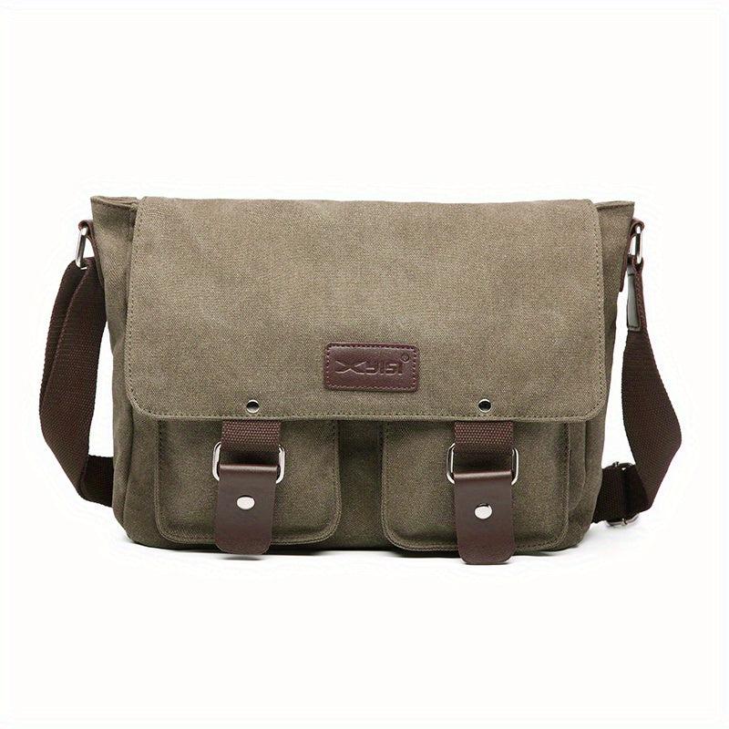 Men's Canvas Shoulder Casual Messenger Bag Gift For Father