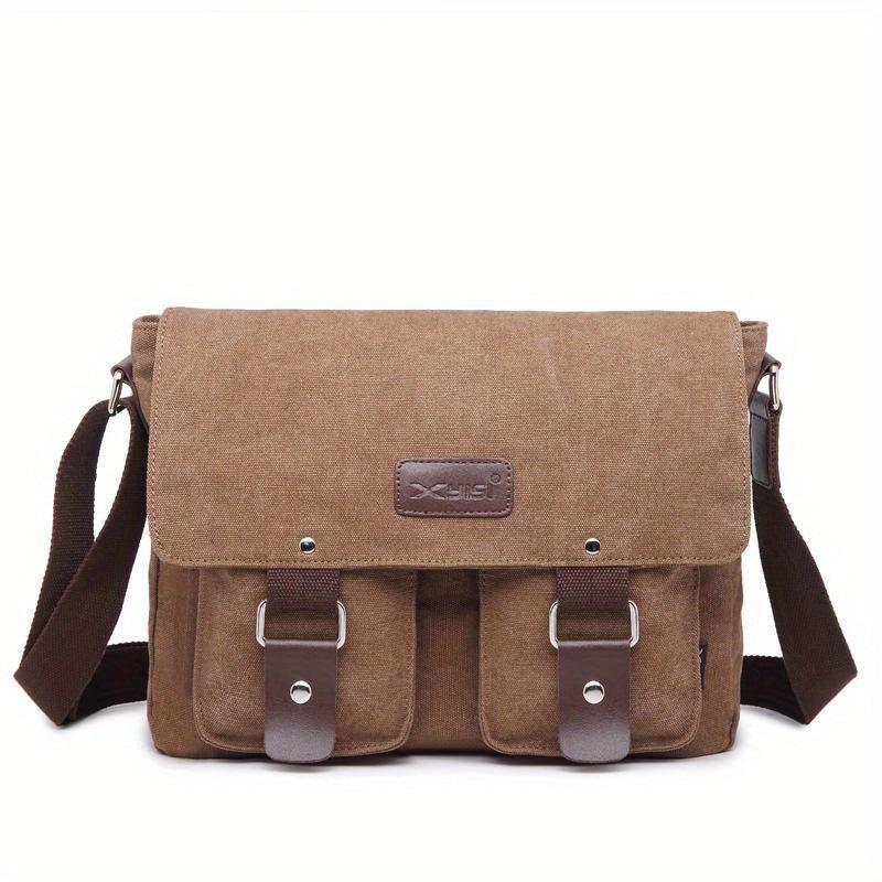 Men's Canvas Shoulder Casual Messenger Bag Gift For Father
