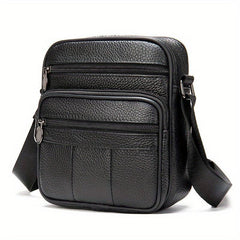 Men's First Layer Cowhide Crossbody Bag Business Leather Shoulder Bag
