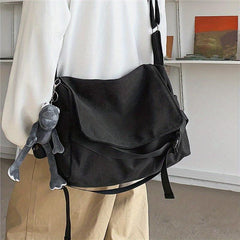 Casual Canvas Messenger Bag Large Capacity Shoulder Bag