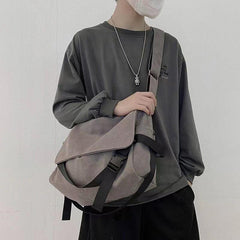 Casual Canvas Messenger Bag Large Capacity Shoulder Bag