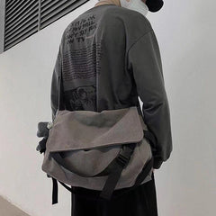 Casual Canvas Messenger Bag Large Capacity Shoulder Bag