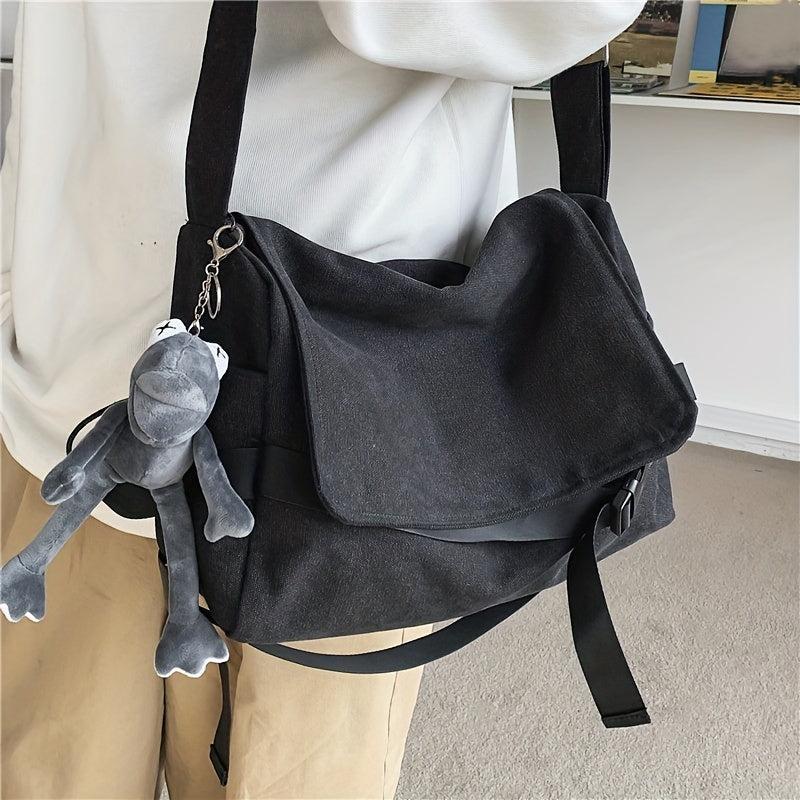 Casual Canvas Messenger Bag Large Capacity Shoulder Bag