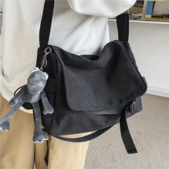 Casual Canvas Messenger Bag Large Capacity Shoulder Bag