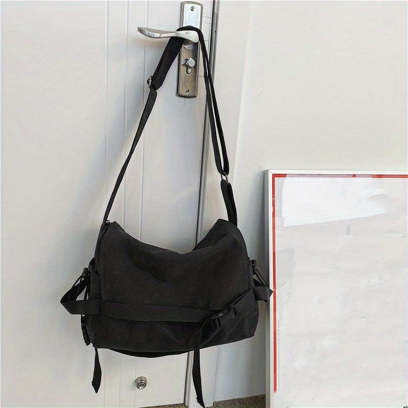 Casual Canvas Messenger Bag Large Capacity Shoulder Bag
