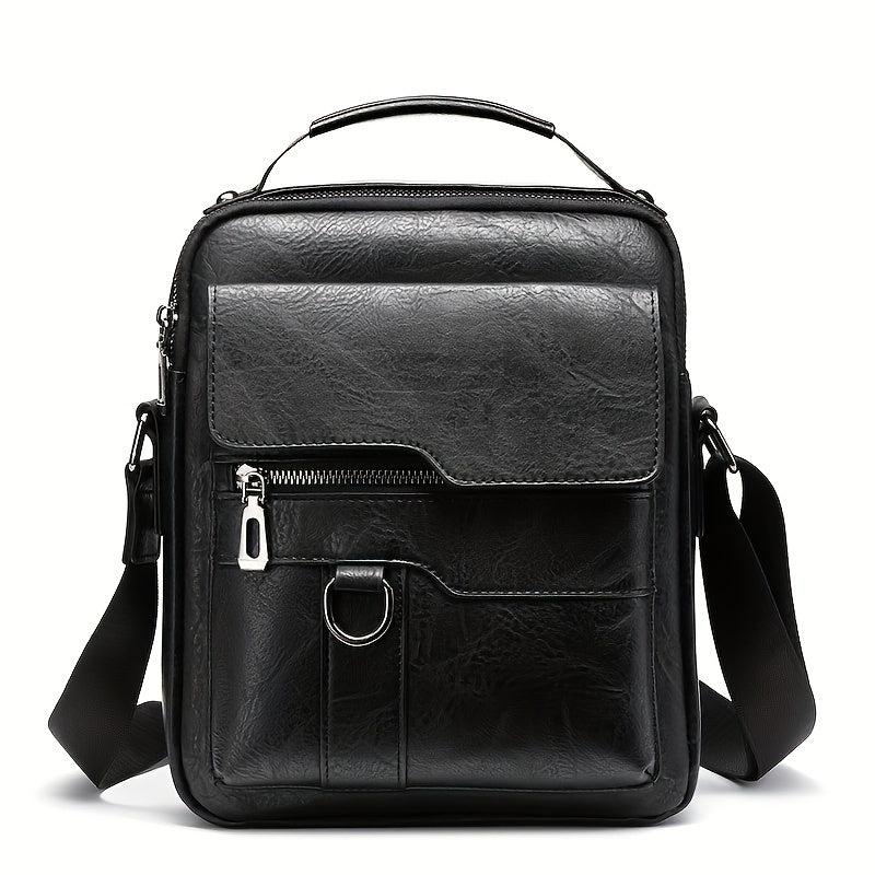 Men's Vertical Shoulder Bag Large Capacity Business Crossbody Bag Briefcase