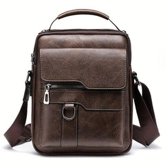 Men's Vertical Shoulder Bag Large Capacity Business Crossbody Bag Briefcase