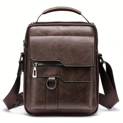Men's Vertical Shoulder Bag Large Capacity Business Crossbody Bag Briefcase