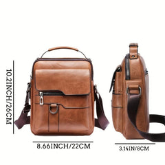 Men's Vertical Shoulder Bag Large Capacity Business Crossbody Bag Briefcase