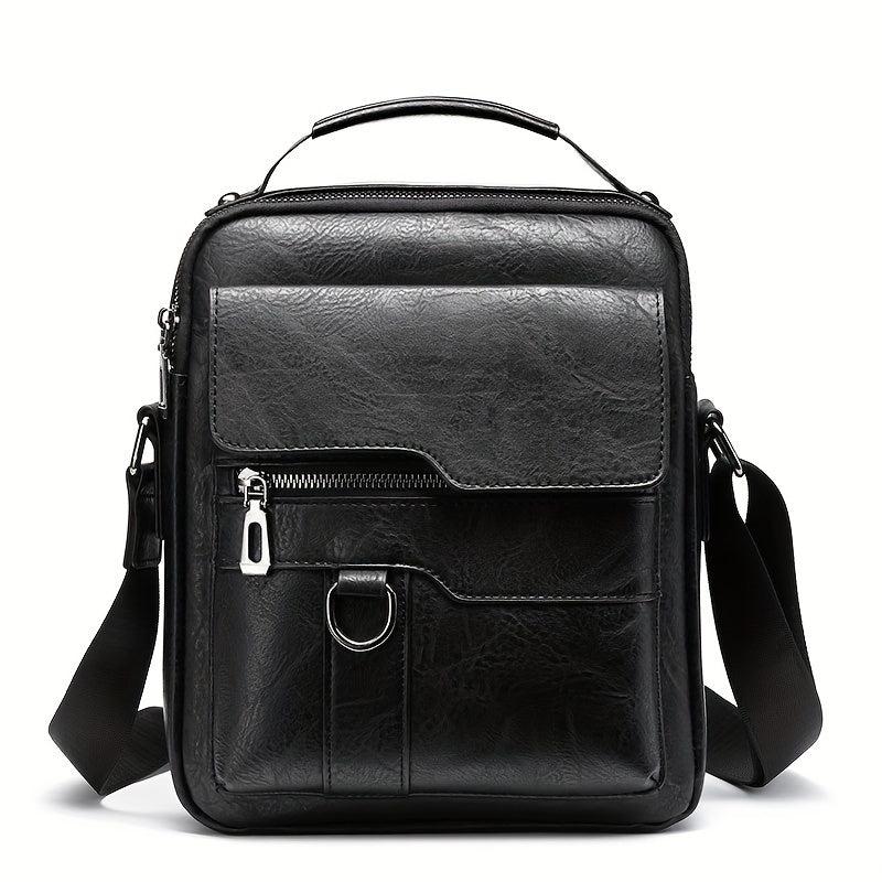 Men's Vertical Shoulder Bag Large Capacity Business Crossbody Bag Briefcase