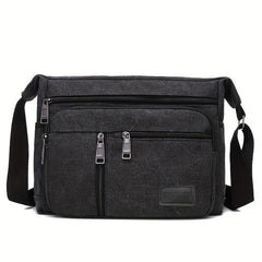 Men's Casual Canvas Shoulder Bag Messenger Bag Large Capacity
