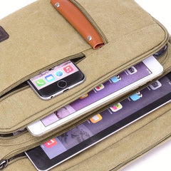 Men's Casual Canvas Shoulder Bag Messenger Bag Large Capacity