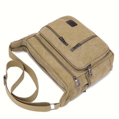 Men's Casual Canvas Shoulder Bag Messenger Bag Large Capacity