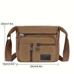 Men's Casual Canvas Shoulder Bag Messenger Bag Large Capacity