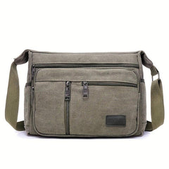 Men's Casual Canvas Shoulder Bag Messenger Bag Large Capacity