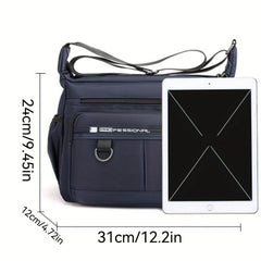 Men's Large Capacity Shoulder Bag Casual Canvas Crossbody Bag