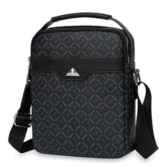 Men's Casual PU Leather Print Crossbody Bag Handbags