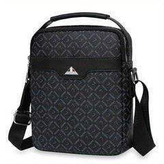 Men's Casual PU Leather Print Crossbody Bag Handbags