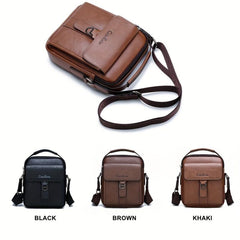 Men's Casual PU Leather Crossbody Bag Business Shoulder