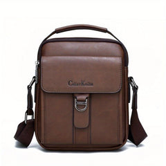 Men's Casual PU Leather Crossbody Bag Business Shoulder