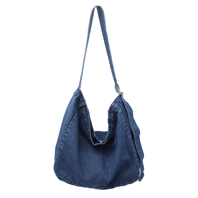 Hendia Denim Shoulder Bag Casual Canvas Crossbody Large Capacity Purse