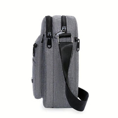 Men's Nylon Shoulder Bag Vertical Mobile Phone Crossbody Bag