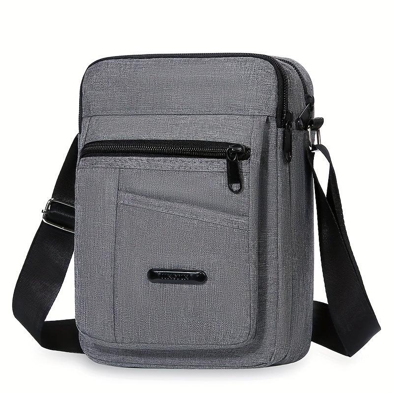 Men's Nylon Shoulder Bag Vertical Mobile Phone Crossbody Bag