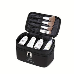 Large Capacity Double Layer Travel Makeup Bag Waterproof Toiletry Bag
