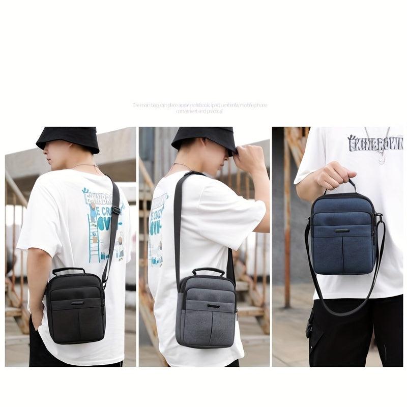 Men's Casual Business Bag Waterproof Oxford Cloth Crossbody Shoulder Bag