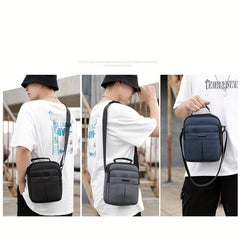 Men's Casual Business Bag Waterproof Oxford Cloth Crossbody Shoulder Bag