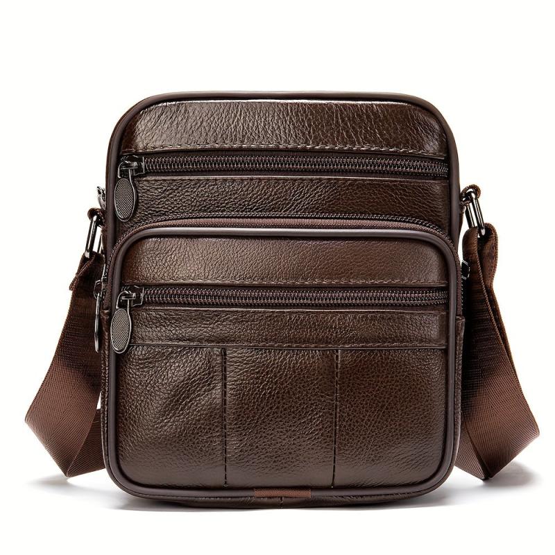 Cowhide Men's Crossbody Bag Business Leather Bag