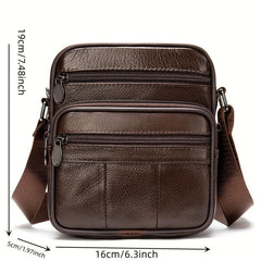 Cowhide Men's Crossbody Bag Business Leather Bag