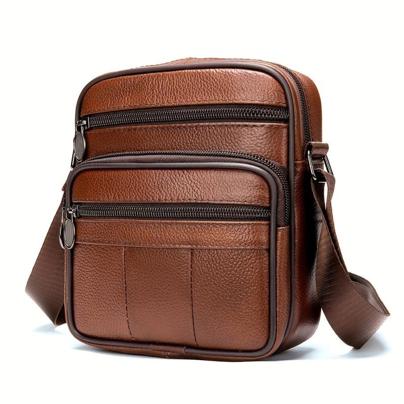 Cowhide Men's Crossbody Bag Business Leather Bag