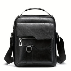 Men's Crossbody Bag Shoulder Bag Retro Leather Vertical Handbag Business