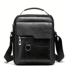 Men's Crossbody Bag Shoulder Bag Retro Leather Vertical Handbag Business
