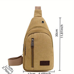 Canvas Chest Bag Small Backpack Phone Bag